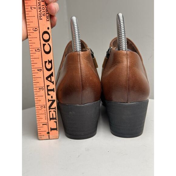 Dansko Raina Leather Ankle Booties Sz 36 US 5.5-6 Brown Arch Support Side Zip EC - Picture 8 of 13